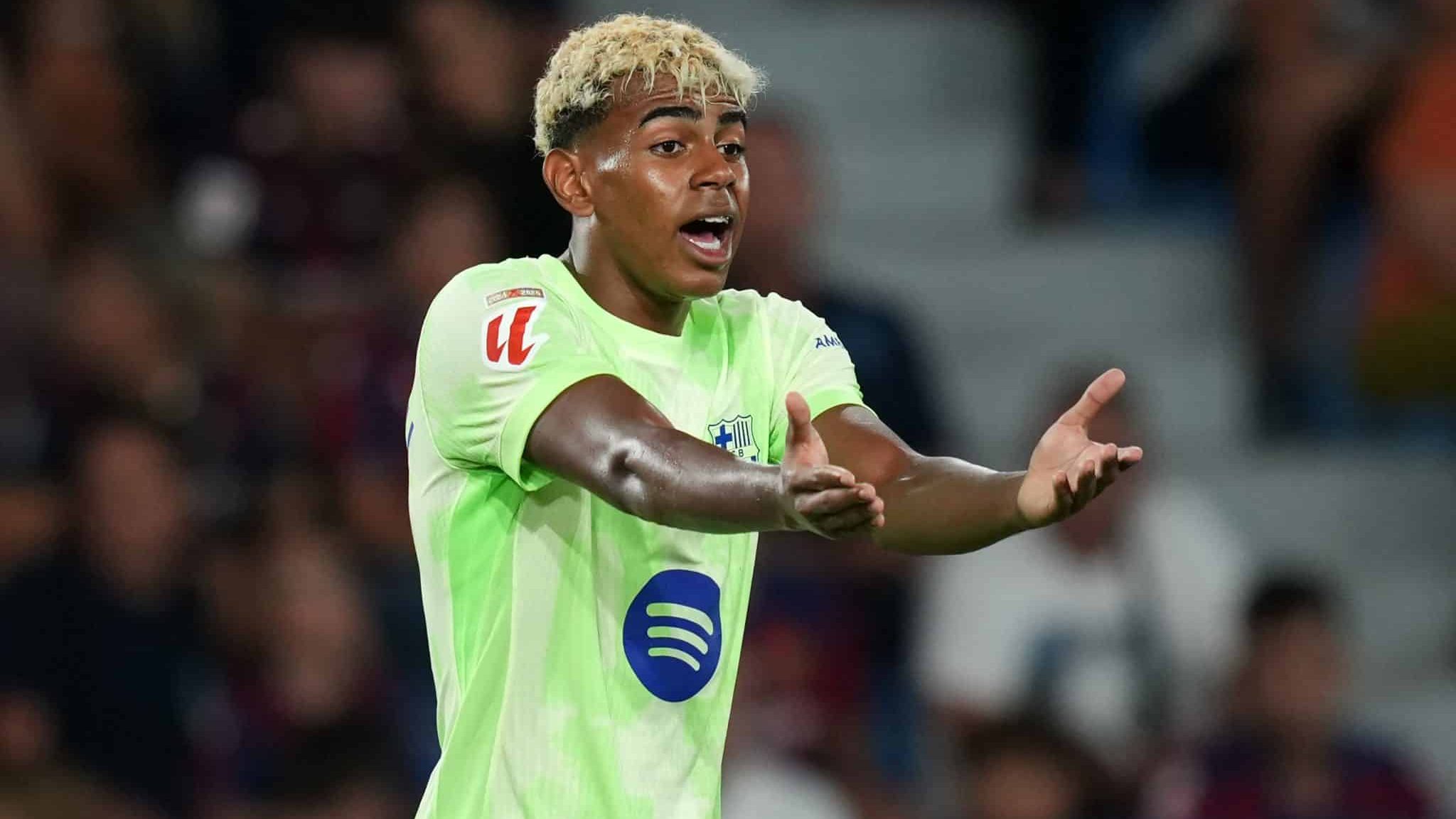 Lamine Yamal em ação pelo Barcelona