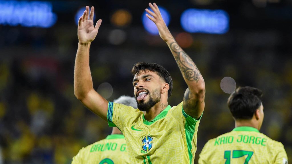 Lucas Paquetá em ação pela Seleção