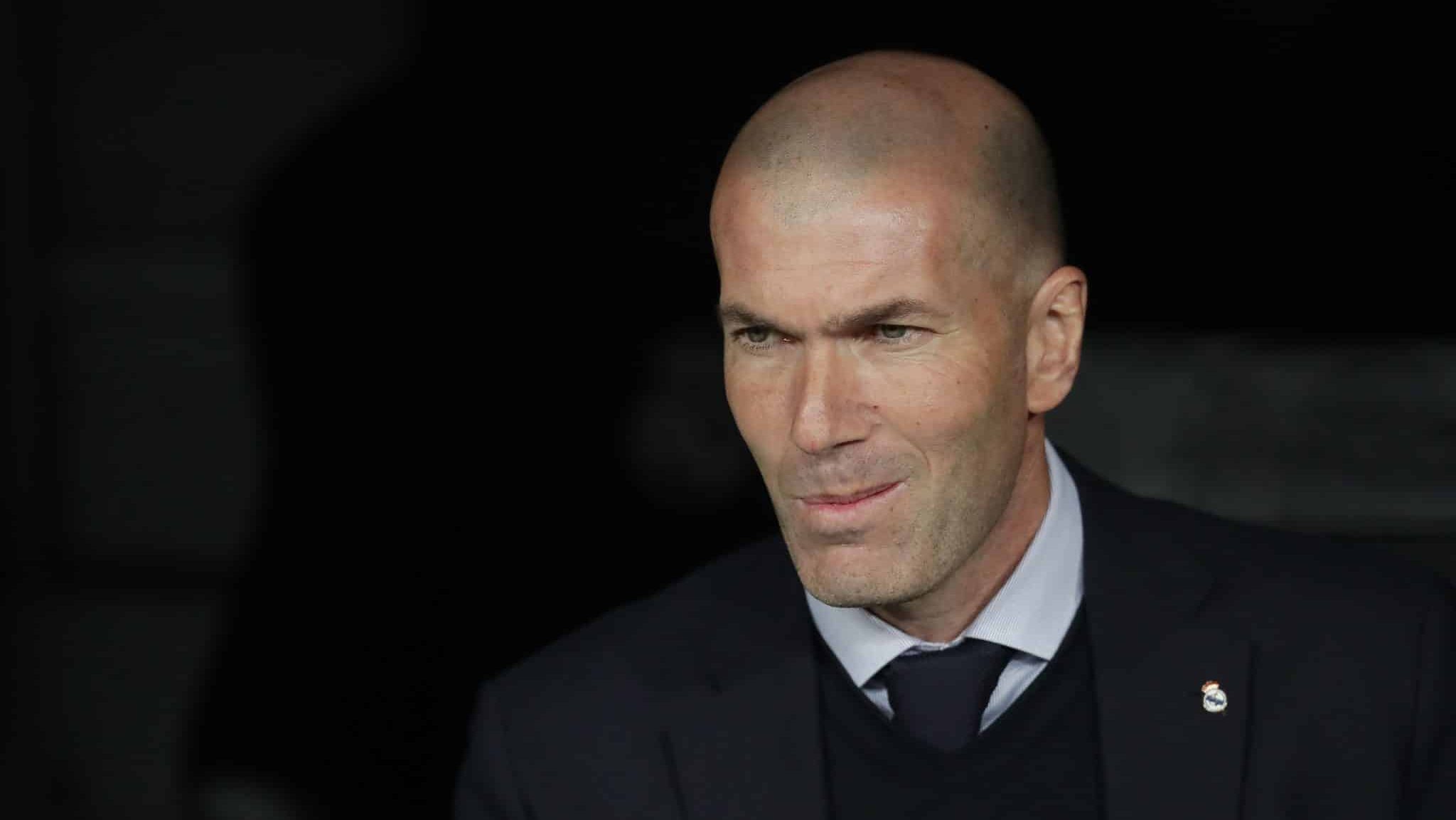 Zidane quando treinador do Real Madrid