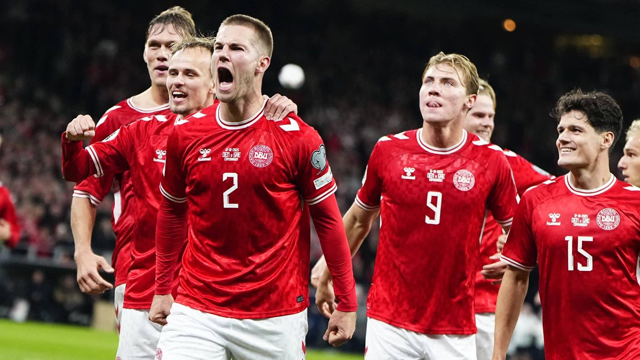 Dinamarca vence Grécia nas Eliminatórias Europeias para a Copa do Mundo de 2026