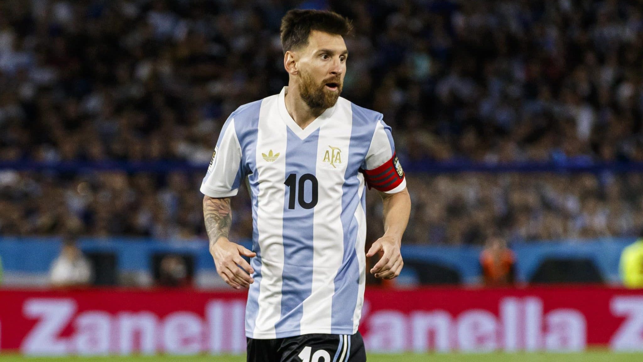 Lionel Messi em ação pela Argentina