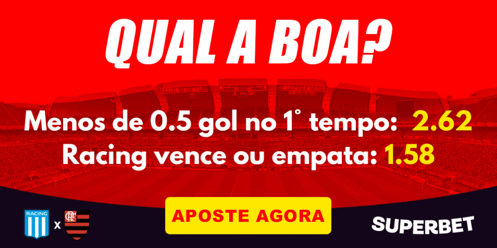 Racing x Flamengo: palpites