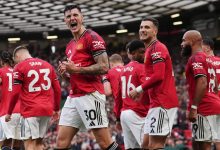 Sesko comemorando gol pelo Manchester United