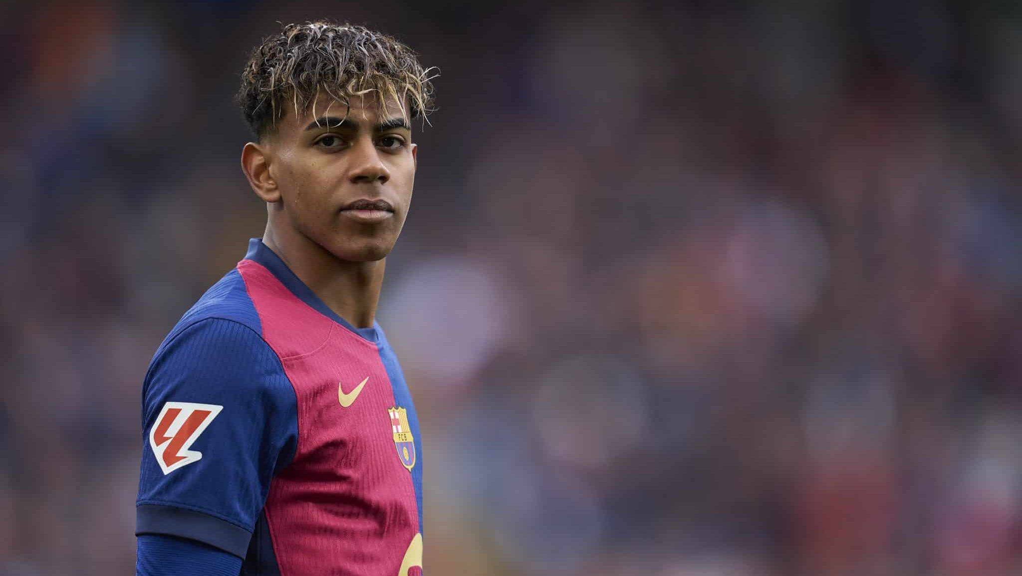 Lamine Yamal em ação pelo Barcelona