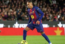 Raphinha em ação pelo Barcelona