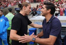 Filipe Luís e Abel Ferreira juntos no Maracanã