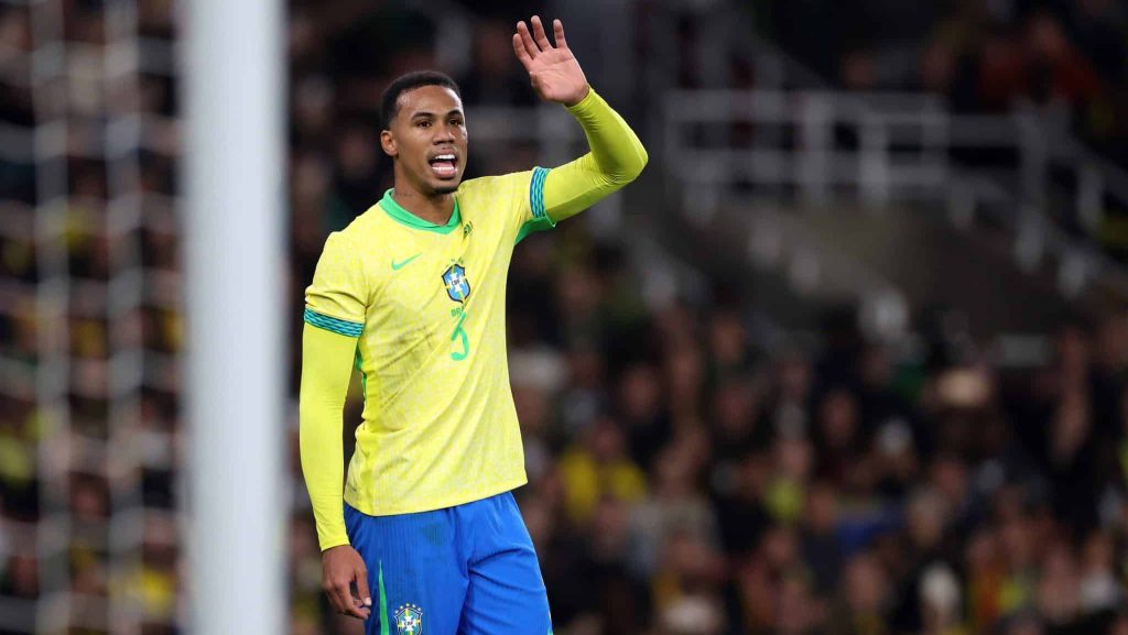 Gabriel Magalhães em ação pela Seleção