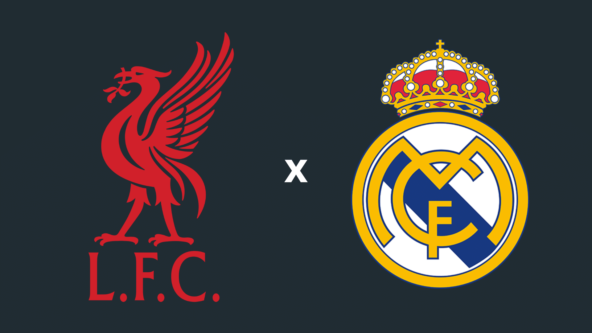Escudos de Liverpool x Real Madrid