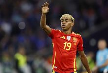 Lamine Yamal em ação pela Espanha
