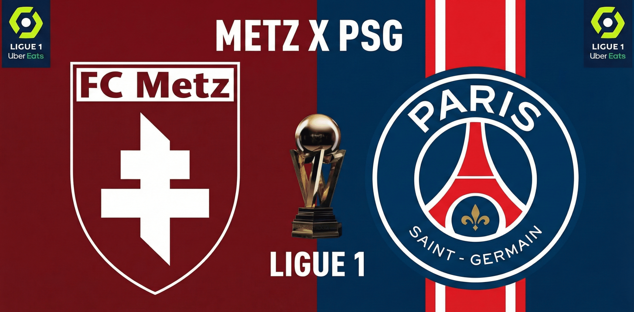 Metz x PSG se enfrentam pela Ligue 1