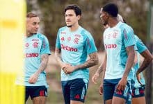 Pedro em treinamento pelo Flamengo da última quinta (11) - Adriano Fontes/Flamengo