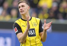 Nico Schlotterbeck em ação pelo Borussia Dortmund - Jürgen Fromme - firo sportphoto/Getty Images