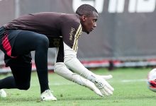 Andrew em treinamento pelo Flamengo