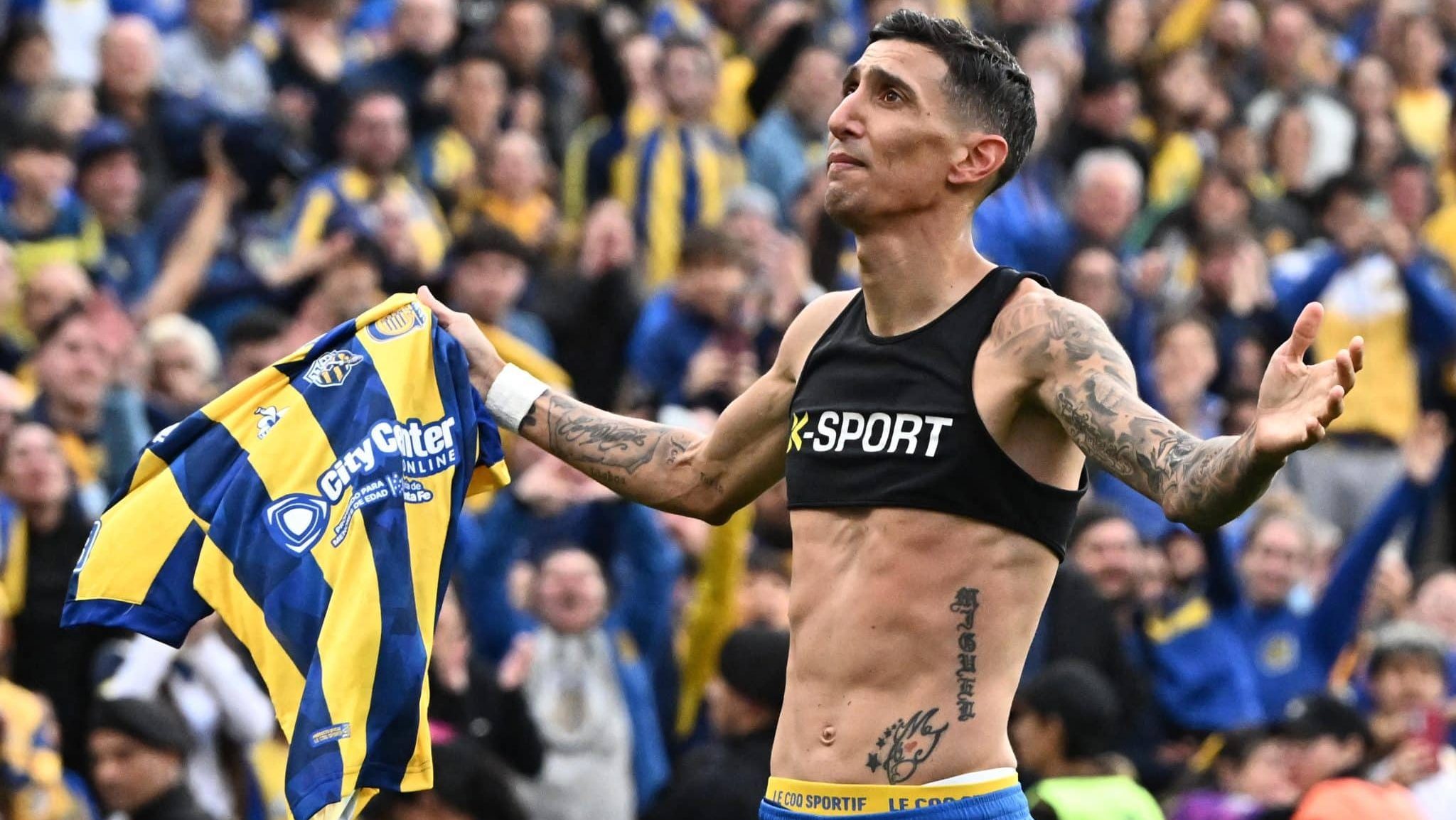 Ángel Di María em ação pelo Rosario Central
