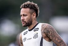 Neymar treinando pelo Santos