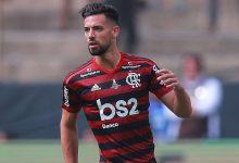 Pablo Marí em ação pelo Flamengo em 2019