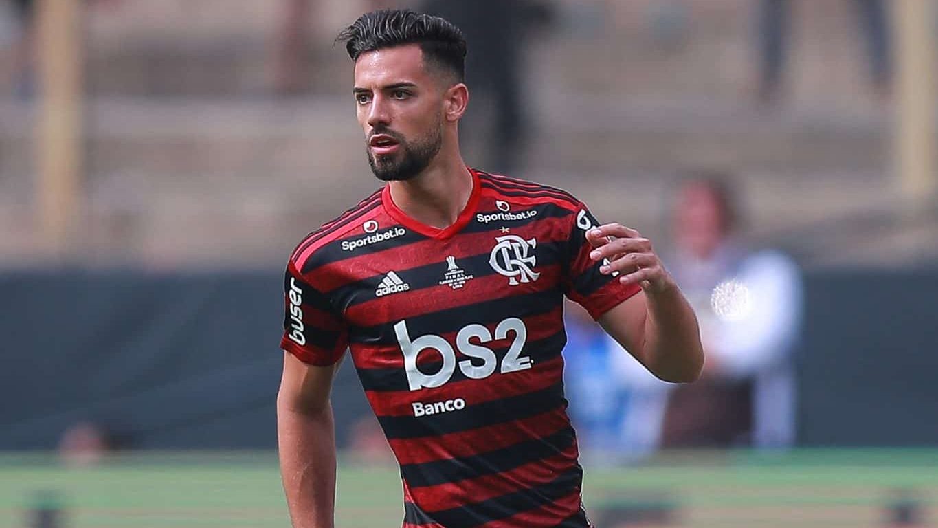 Pablo Marí em ação pelo Flamengo em 2019