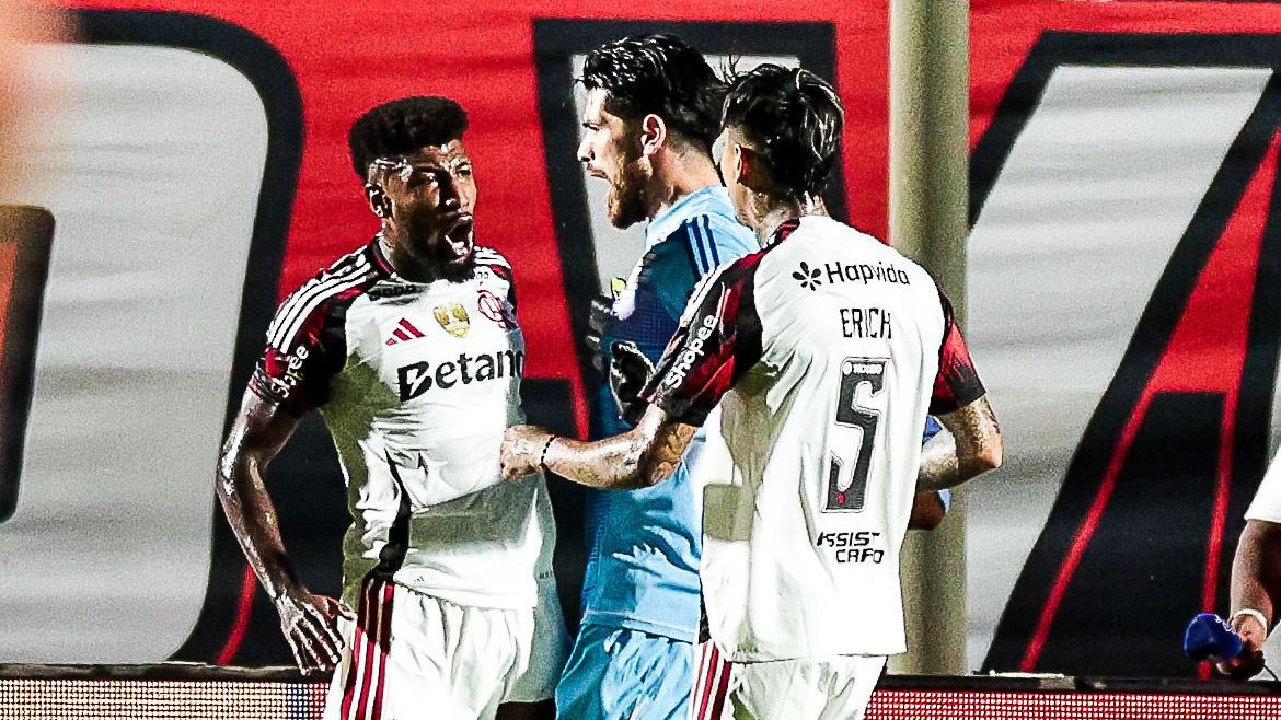 Emerson Royal, Rossi e Pulgar na vitória do Flamengo em Salvador