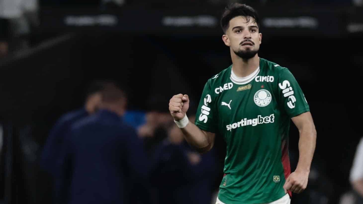 Flaco López em ação em Corinthians x Palmeiras